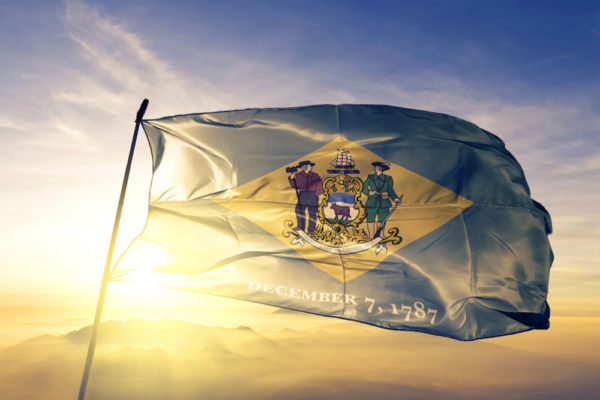 Delaware state of United States flag